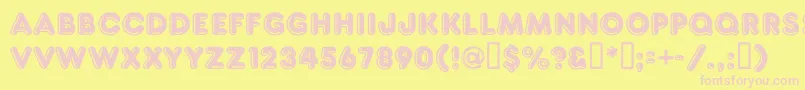 Frankc Font – Pink Fonts on Yellow Background