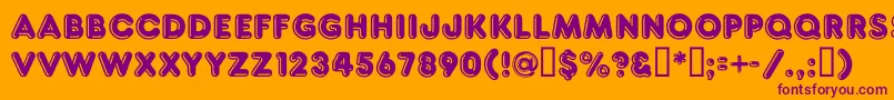 Frankc Font – Purple Fonts on Orange Background