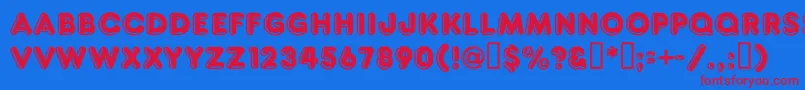 Frankc Font – Red Fonts on Blue Background