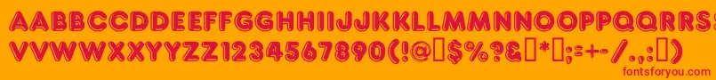 Frankc Font – Red Fonts on Orange Background