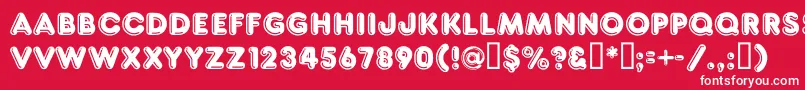 フォントFrankc – 赤い背景に白い文字