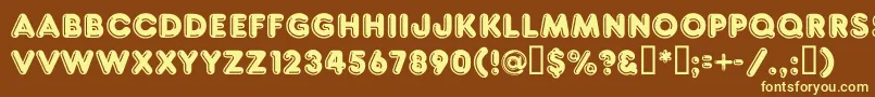 Frankc Font – Yellow Fonts on Brown Background