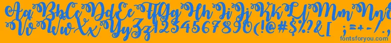OctoberTwilightOtf Font – Blue Fonts on Orange Background