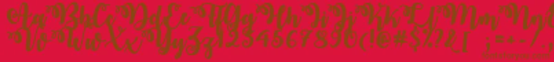 OctoberTwilightOtf Font – Brown Fonts on Red Background