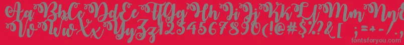 OctoberTwilightOtf Font – Gray Fonts on Red Background