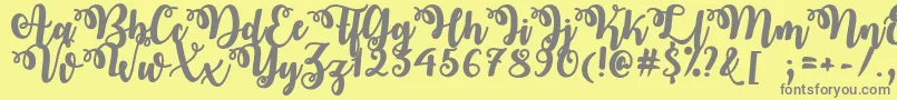 OctoberTwilightOtf Font – Gray Fonts on Yellow Background