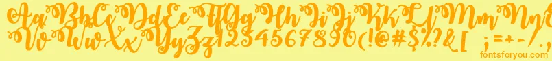 OctoberTwilightOtf Font – Orange Fonts on Yellow Background