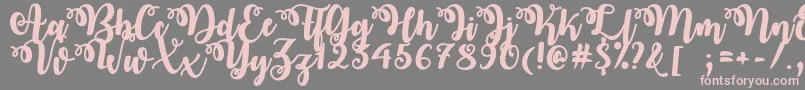 OctoberTwilightOtf Font – Pink Fonts on Gray Background