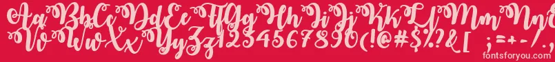 OctoberTwilightOtf Font – Pink Fonts on Red Background