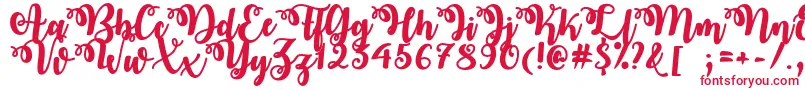 OctoberTwilightOtf Font – Red Fonts on White Background