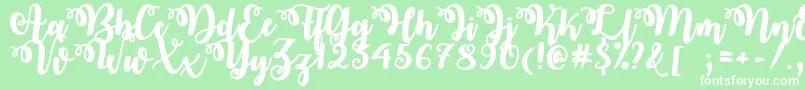 OctoberTwilightOtf Font – White Fonts on Green Background