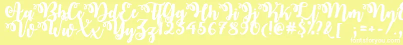 OctoberTwilightOtf Font – White Fonts on Yellow Background