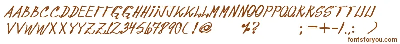 Шрифт Pops08Bold – коричневые шрифты на белом фоне