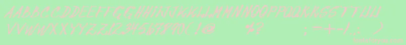 Pops08Bold Font – Pink Fonts on Green Background