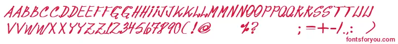Pops08Bold-Schriftart – Rote Schriften auf weißem Hintergrund