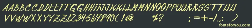 Pops08Bold-fontti – keltaiset fontit mustalla taustalla
