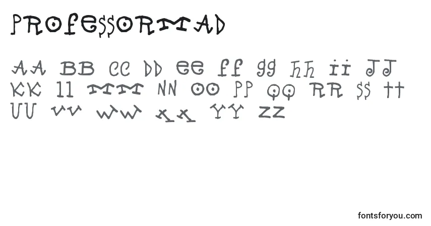 Czcionka ProfessorMad – alfabet, cyfry, specjalne znaki