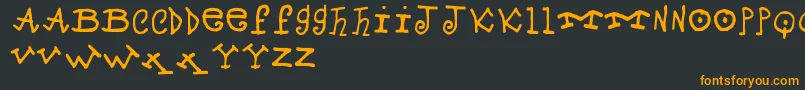 Czcionka ProfessorMad – pomarańczowe czcionki na czarnym tle