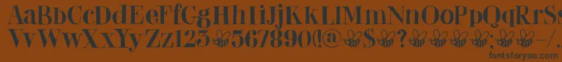 DkAbeille Font – Black Fonts on Brown Background