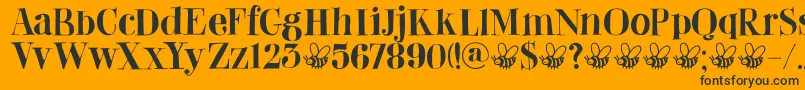 DkAbeille Font – Black Fonts on Orange Background