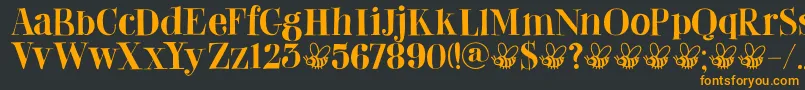 DkAbeille Font – Orange Fonts on Black Background