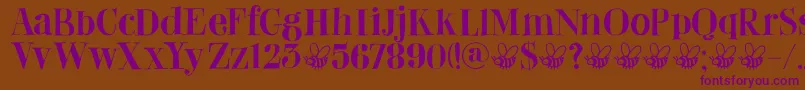 DkAbeille Font – Purple Fonts on Brown Background