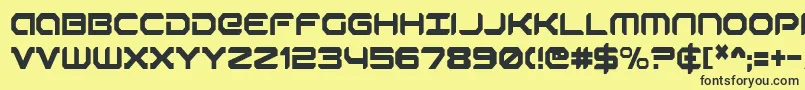 RobotaurCondensed Font – Black Fonts on Yellow Background