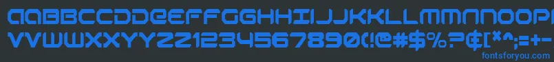 RobotaurCondensed Font – Blue Fonts on Black Background