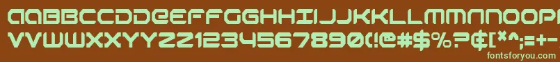 RobotaurCondensed Font – Green Fonts on Brown Background