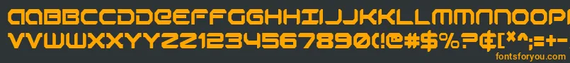 RobotaurCondensed Font – Orange Fonts on Black Background