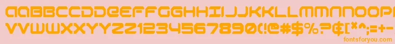 RobotaurCondensed Font – Orange Fonts on Pink Background