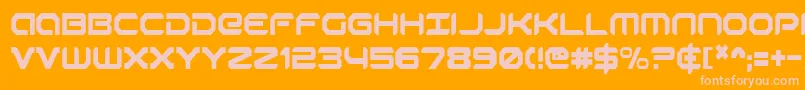 RobotaurCondensed Font – Pink Fonts on Orange Background