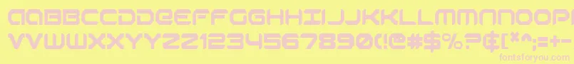 RobotaurCondensed Font – Pink Fonts on Yellow Background