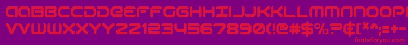 RobotaurCondensed Font – Red Fonts on Purple Background