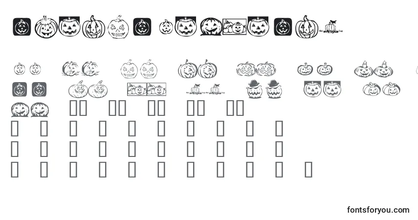 Шрифт KrPickAPumpkin – алфавит, цифры, специальные символы