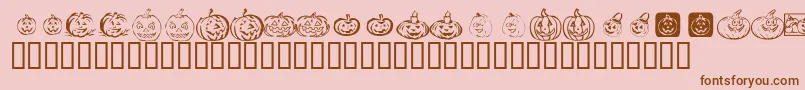 KrPickAPumpkin Font – Brown Fonts on Pink Background