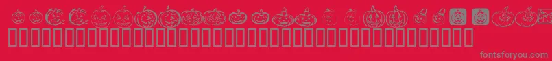 KrPickAPumpkin Font – Gray Fonts on Red Background