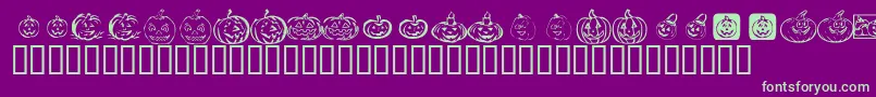 KrPickAPumpkin Font – Green Fonts on Purple Background