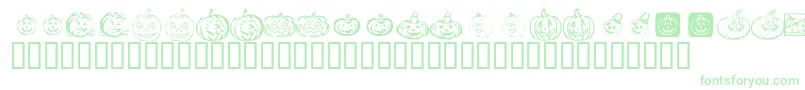 Fonte KrPickAPumpkin – fontes verdes em um fundo branco