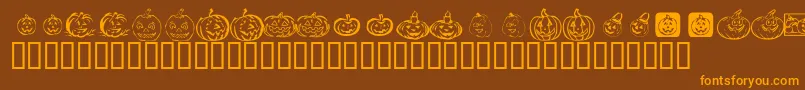 KrPickAPumpkin Font – Orange Fonts on Brown Background