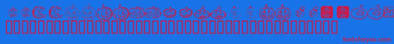 KrPickAPumpkin Font – Red Fonts on Blue Background