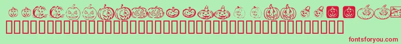 KrPickAPumpkin Font – Red Fonts on Green Background