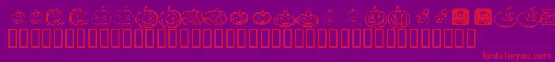 Police KrPickAPumpkin – polices rouges sur fond violet