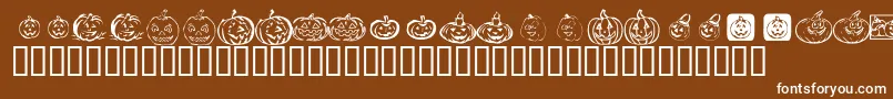 More about KrPickAPumpkin Font KrPickAPumpkin Font – White Fonts on Brown Background