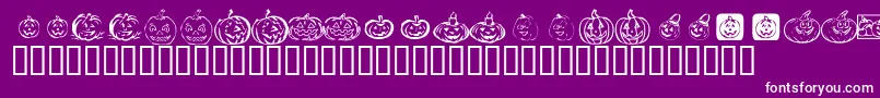 fuente KrPickAPumpkin – Fuentes Blancas Sobre Fondo Morado