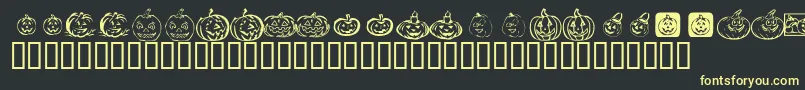 KrPickAPumpkin Font – Yellow Fonts on Black Background