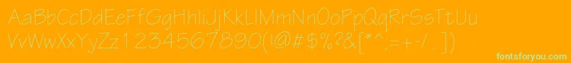 Eskiztwolightc Font – Green Fonts on Orange Background