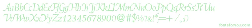 WeindbItalic-Schriftart – Grüne Schriften