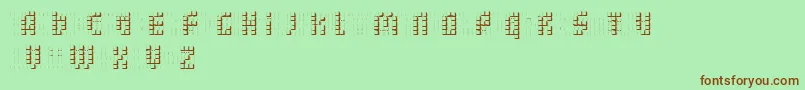Шрифт BleuckDker – коричневые шрифты на зелёном фоне