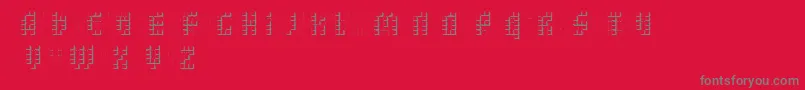 BleuckDker Font – Gray Fonts on Red Background